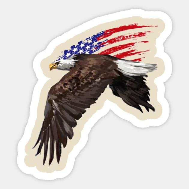 Flying American Eagle Sticker by Graffix